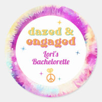 LORI Tie Dye Dazed Engaged 70s Retro Bachelorette