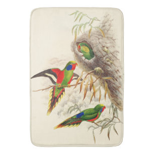 Lorikeet Parrot Birds Wildlife Animals Bath Mat