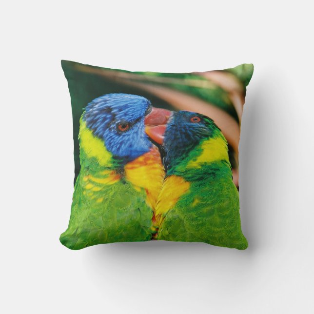 Lorikeets in Love Cushion (Front)