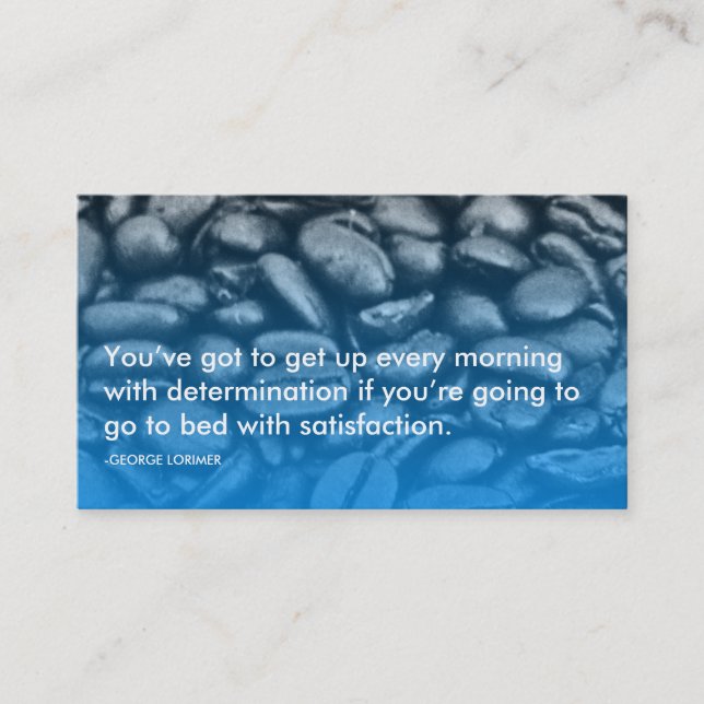 lorimer determination quote business card (Front)