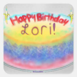 Lori's birthday cake stickers