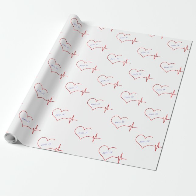Loris South Carolina Christmas Wrapping Paper (Unrolled)
