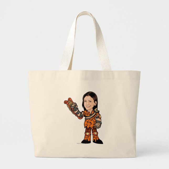 LornaDesparow Tyrannia Staff Player Large Tote Bag (Front)