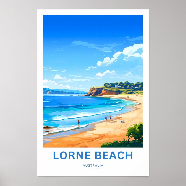 Lorne Beach Australia Travel Print (Front)