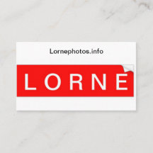 Lorne buisness card