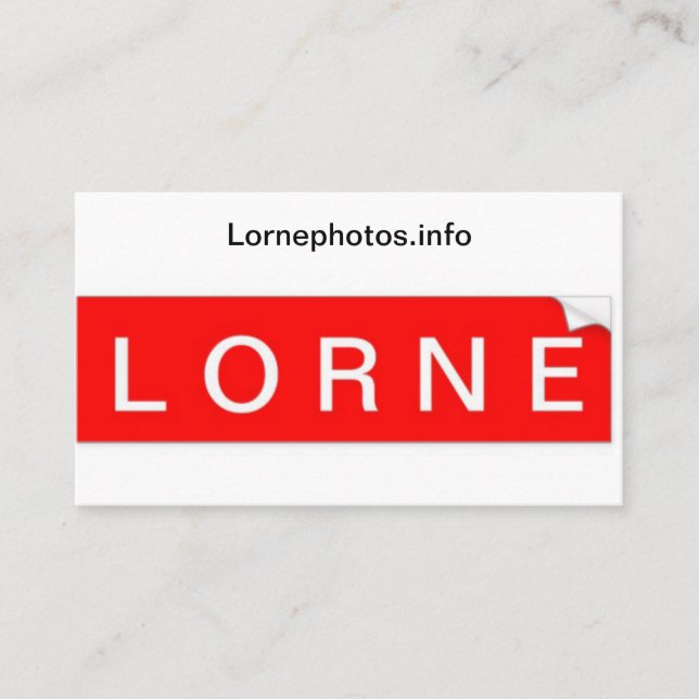 Lorne buisness card (Front)