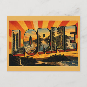 Lorne Victoria Australia Coastal Waterfall Art Postcard