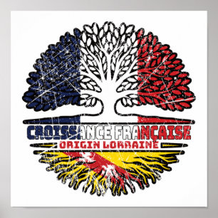 Lorraine Lorrain French France Tree Roots Flag Poster