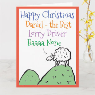 Lorry Driver Happy Christmas card