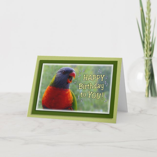 Lorry Sings Happy Birthday Card (Front)