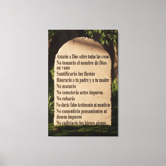 Los 10 mandamientos canvas print