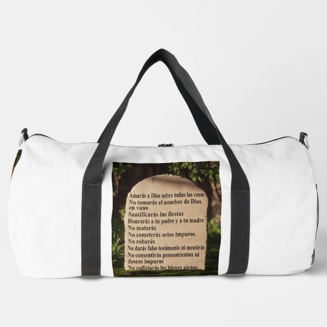 Los 10 mandamientos duffle bag (Front)