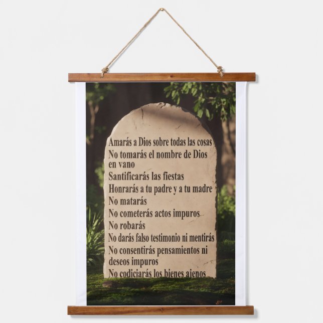 Los 10 mandamientos hanging tapestry (Front)