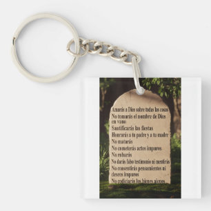 Los 10 mandamientos key ring