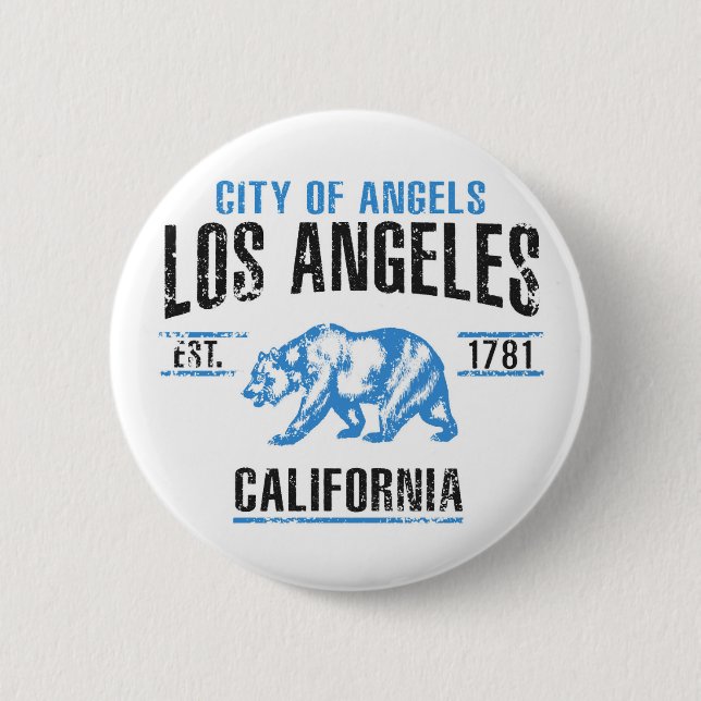 Los Angeles 6 Cm Round Badge (Front)