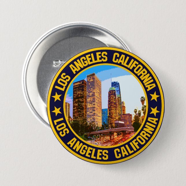 Los Angeles                                        7.5 Cm Round Badge (Front & Back)