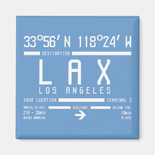 Los Angeles Airport Code Magnet