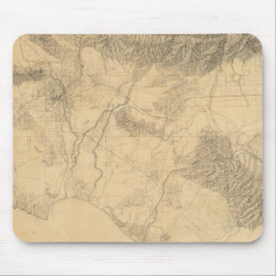 Los Angeles and San Bernardino Topography Mouse Mat