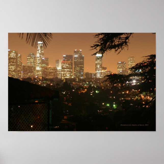 Los Angeles at Night Poster (Front)