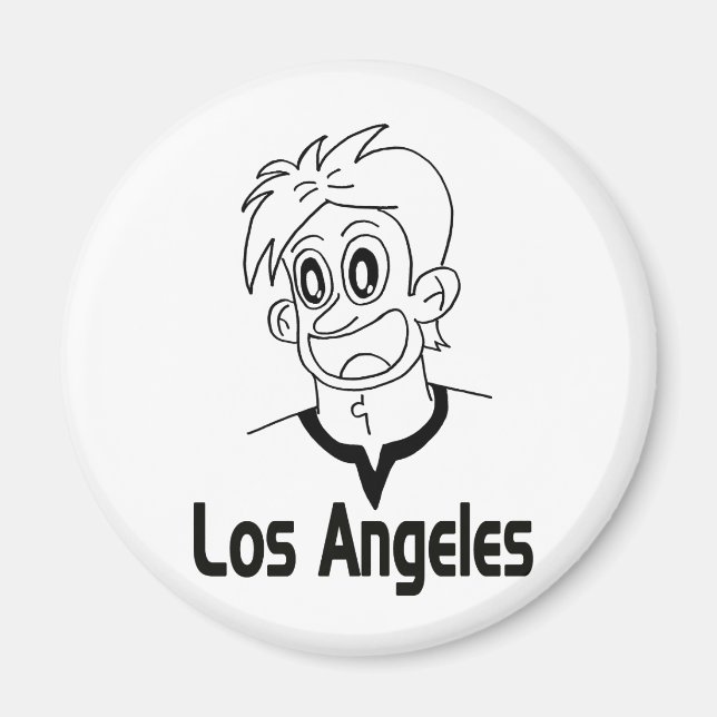 Los Angeles Boy (Black Line) Magnets (Front)