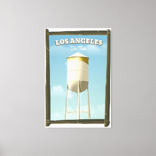 Los Angeles By train poster Canvas Print