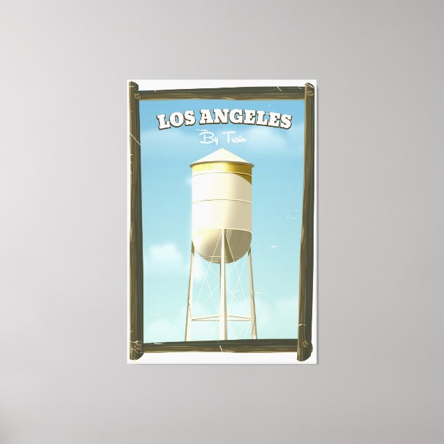 Los Angeles By train poster Canvas Print (Front)