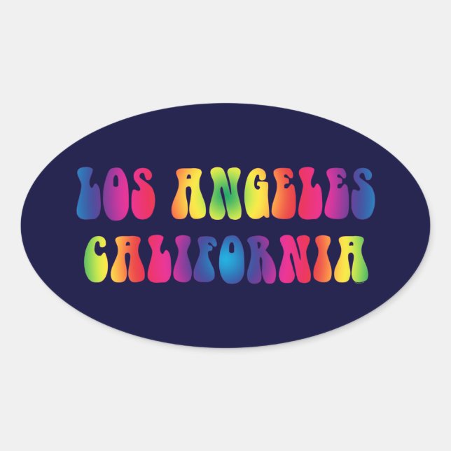 Los Angeles CA 60s TieDye Stickers (Front)