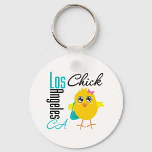 Los Angeles CA Chick-2 Key Ring