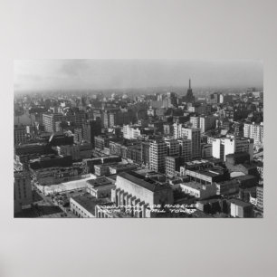 Los Angeles, CA Downtown View from City Hall Poster