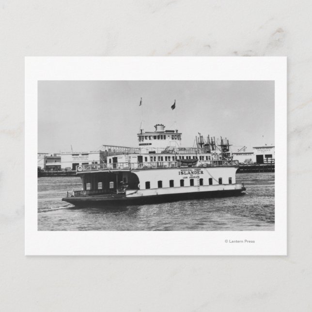 Los Angeles, CA Ferry Islander near Harbour Postcard (Front)