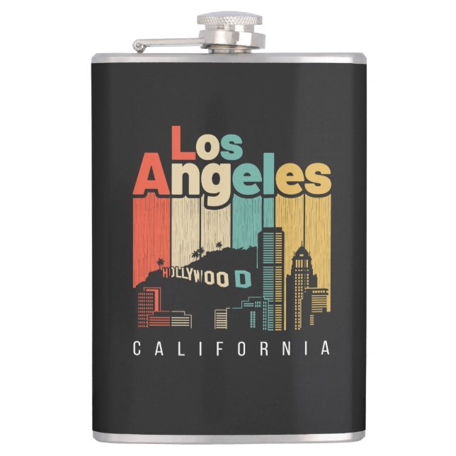 Los Angeles CA Hip Flask (Front)