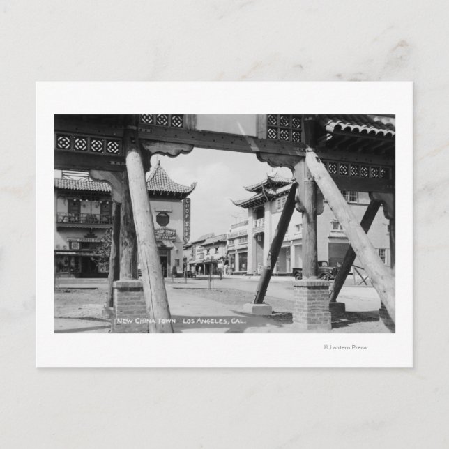 Los Angeles, CA New Chinatown Street Scene Postcard (Front)