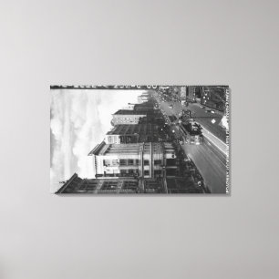 Los Angeles, CA View of Broadway Looking North Canvas Print