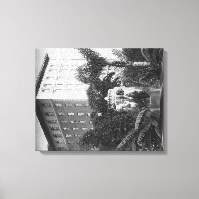 Los Angeles, CA View of Perishing Square Canvas Print (Front)