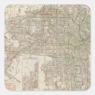 Los Angeles, California 2 Square Sticker