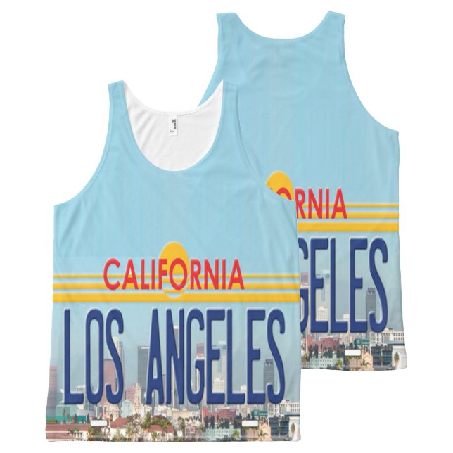 Los Angeles California All-Over Print Tank Top (Front and Back)