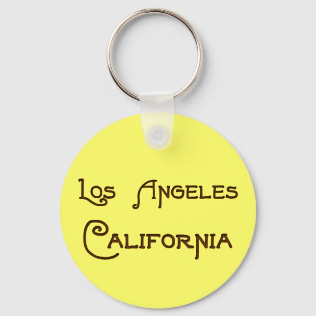 Los Angeles California Art Deco Keychain (Front)