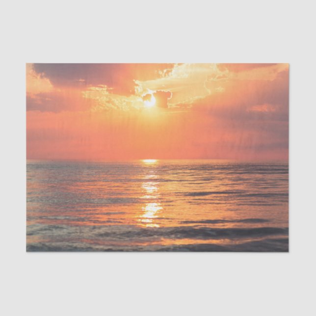 Los Angeles California beach at sunset Tissue Paper (Front)
