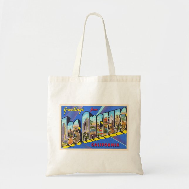 Los Angeles California CA Large Letter Postcard Tote Bag (Front)