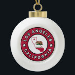 Los Angeles California Ceramic Ball Christmas Ornament<br><div class="desc">Los Angeles</div>