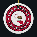 Los Angeles California Ceramic Tree Decoration<br><div class="desc">Los Angeles</div>