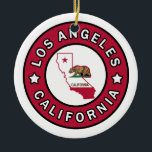 Los Angeles California Ceramic Tree Decoration<br><div class="desc">Los Angeles</div>