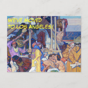 Los Angeles California Change of Address Announcement Postcard