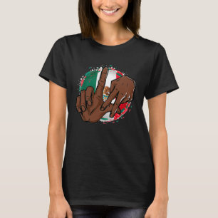 Los Angeles California Chicano Mexico Flag LA Hand T-Shirt
