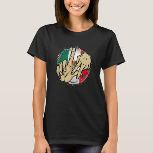 Los Angeles California Chicano Mexico Flag LA Hand T-Shirt