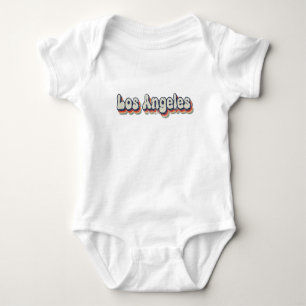 Los Angeles California Chrome City Classic Art Baby Bodysuit