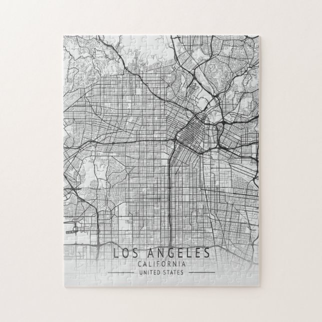 Los Angeles California City Map  Jigsaw Puzzle (Vertical)