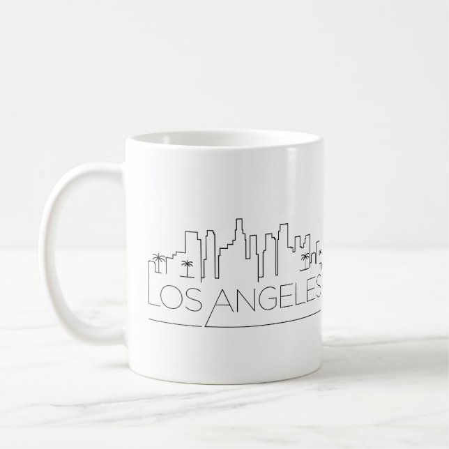 Los Angeles, California | City Stylized Skyline Coffee Mug (Left)