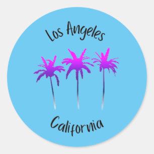 Los Angeles California     Classic Round Sticker