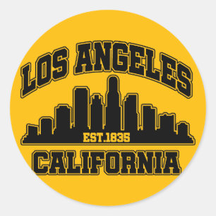 Los Angeles,California Classic Round Sticker